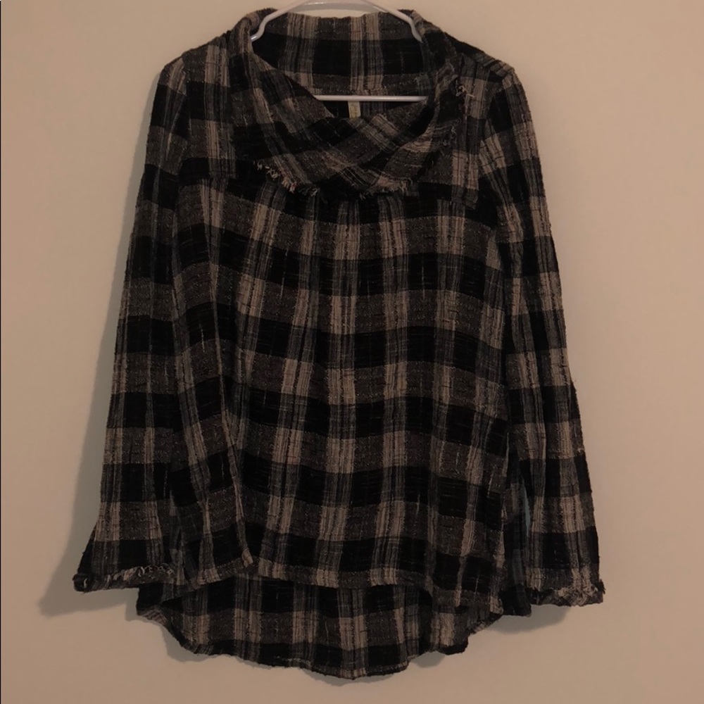 Feee People plaid cape with pockets size S/P